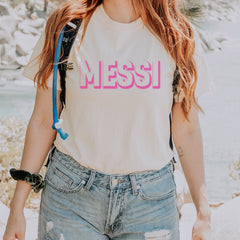 Messi OUTLINE Miami Futbol Vintage Soft Unisex T-shirt 