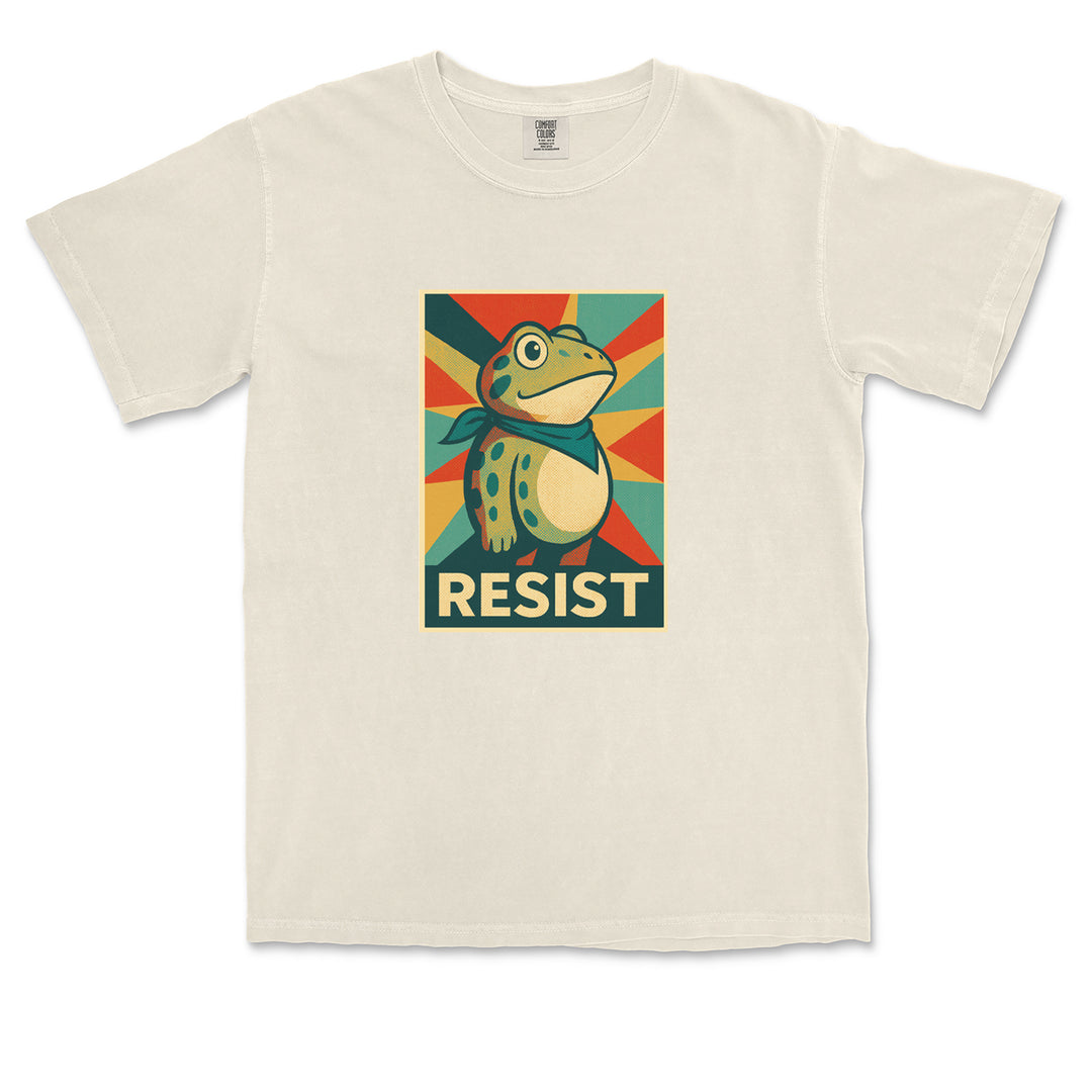 Resist Portland Protest Frog Vintage Soft Unisex T-shirt 