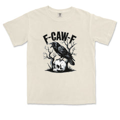 F-Caw-F Crow On Skull F-ck Off Gothic Vintage Soft Unisex T-shirt 