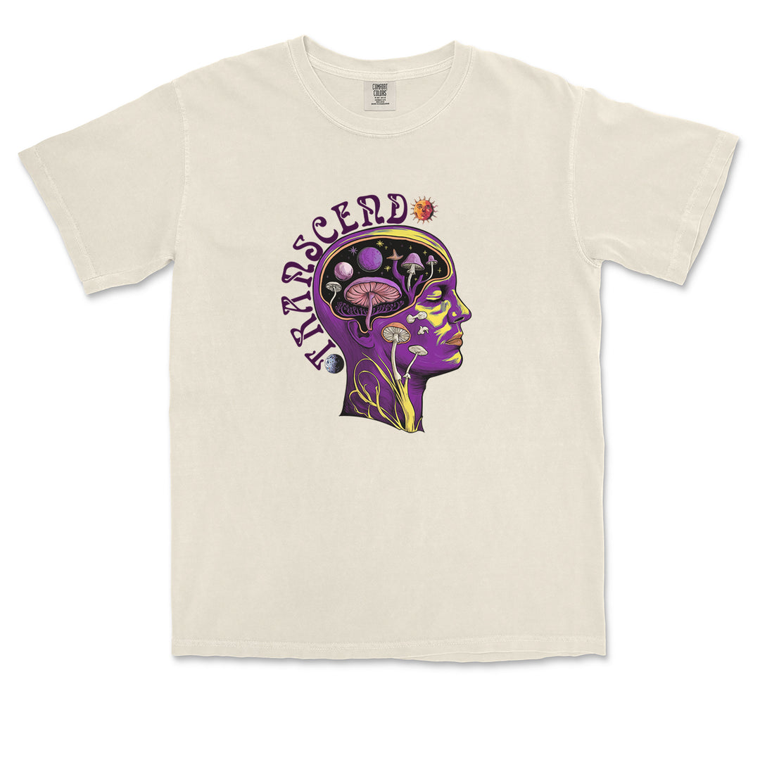 Psychedelic Cosmic Mushroom Head Vintage Soft Unisex T-shirt 