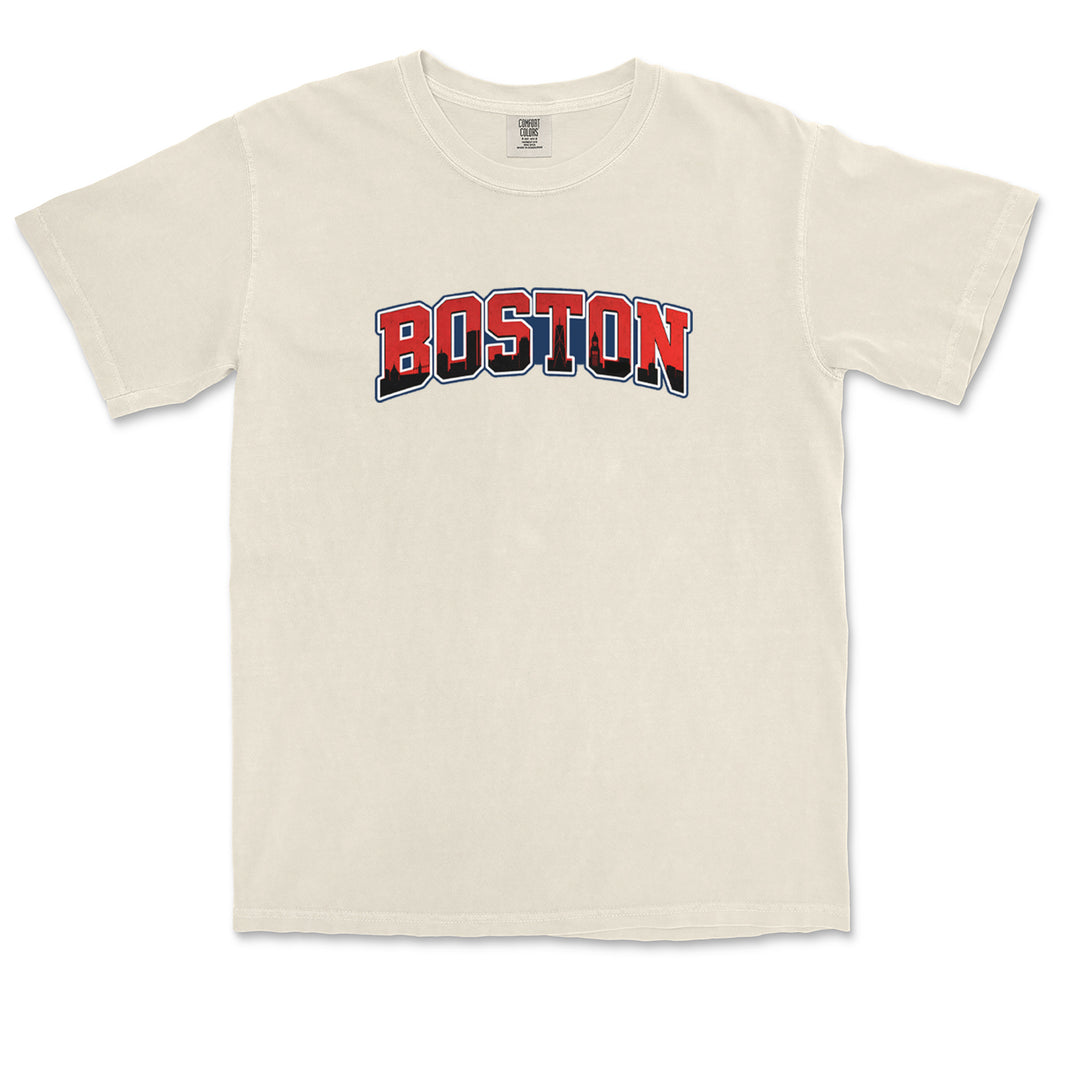 Boston City Pride Skyline Vintage Soft Unisex T-shirt 