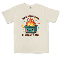 This Little Light of Mine Dumpster Fire Smile Face Vintage Soft Unisex T-shirt 