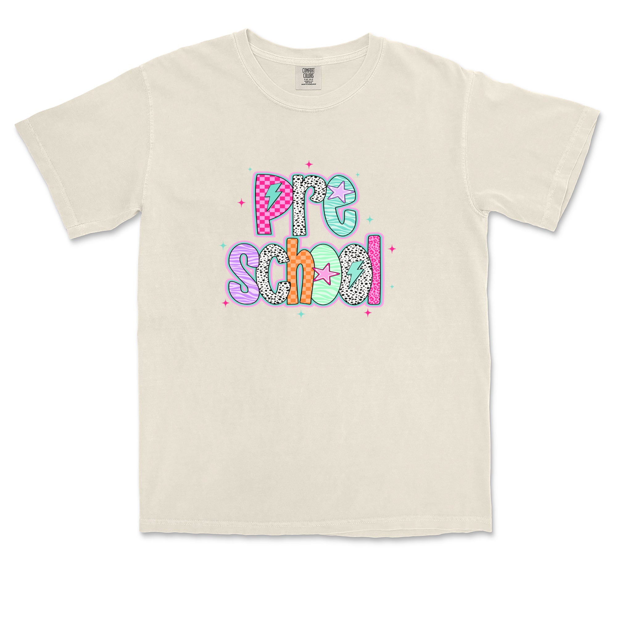 Preschool Power Colorful Back to School Vintage Soft Unisex T-shirt 