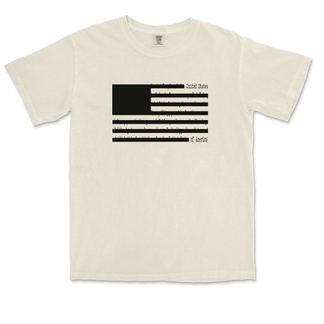 Redacted American Flag Vintage Soft Unisex T-shirt 
