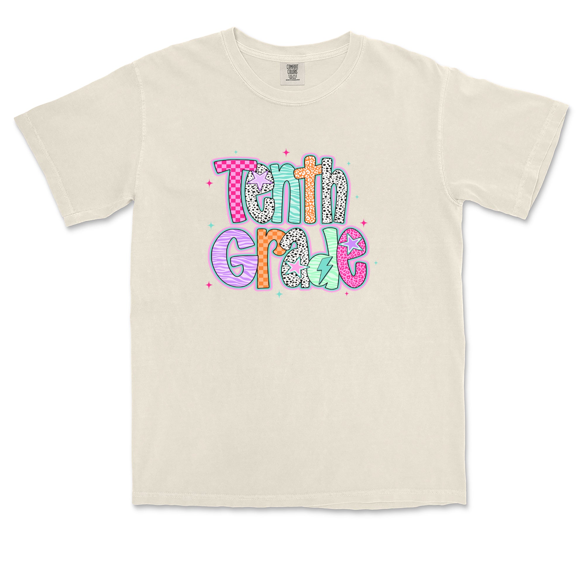 Tenth Grade Trendsetter Colorful Back to School Vintage Soft Unisex T-shirt 