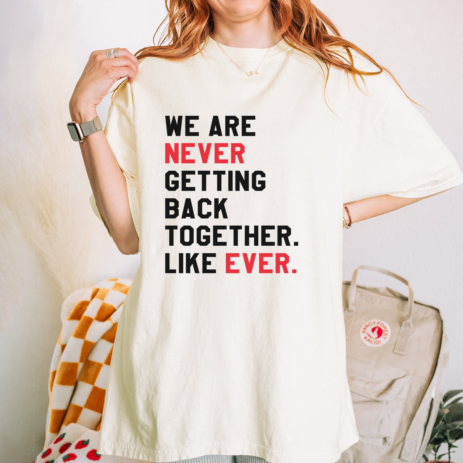We Are Never Getting Back Together TTPD Eras Outfit Vintage Soft Unisex T-shirt