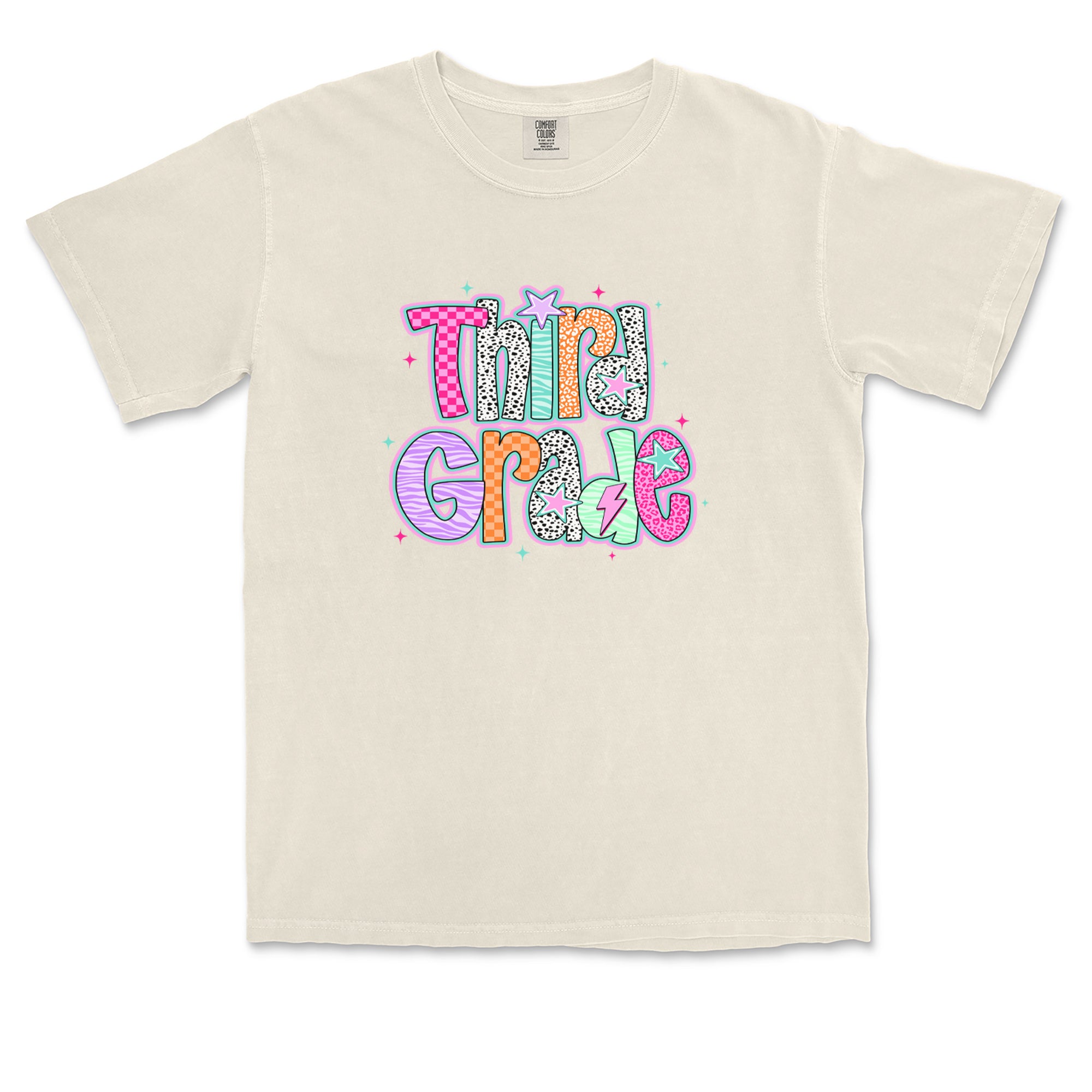Third Grade Thunder Colorful Back to School Vintage Soft Unisex T-shirt 