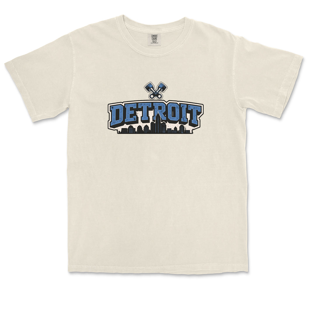 Detroit Motor City Retro Piston Vintage Soft Unisex T-shirt 