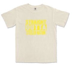 Straight Outta Steeler Nation Football graphic on Garment-Dyed Heavyweight Unisex T-Shirt alternate view 21