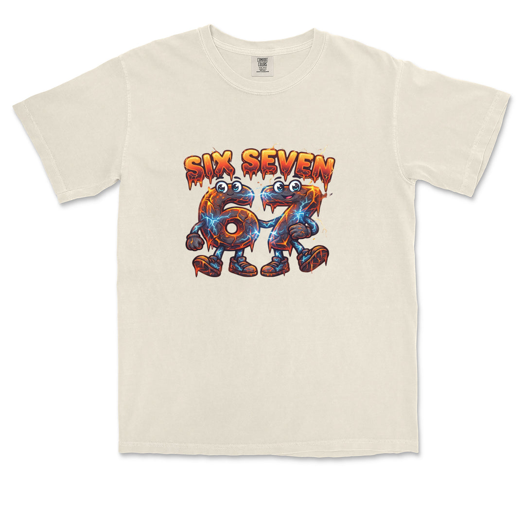 67 Lava Lightning Six Seven Meme Vintage Soft Unisex T-shirt 