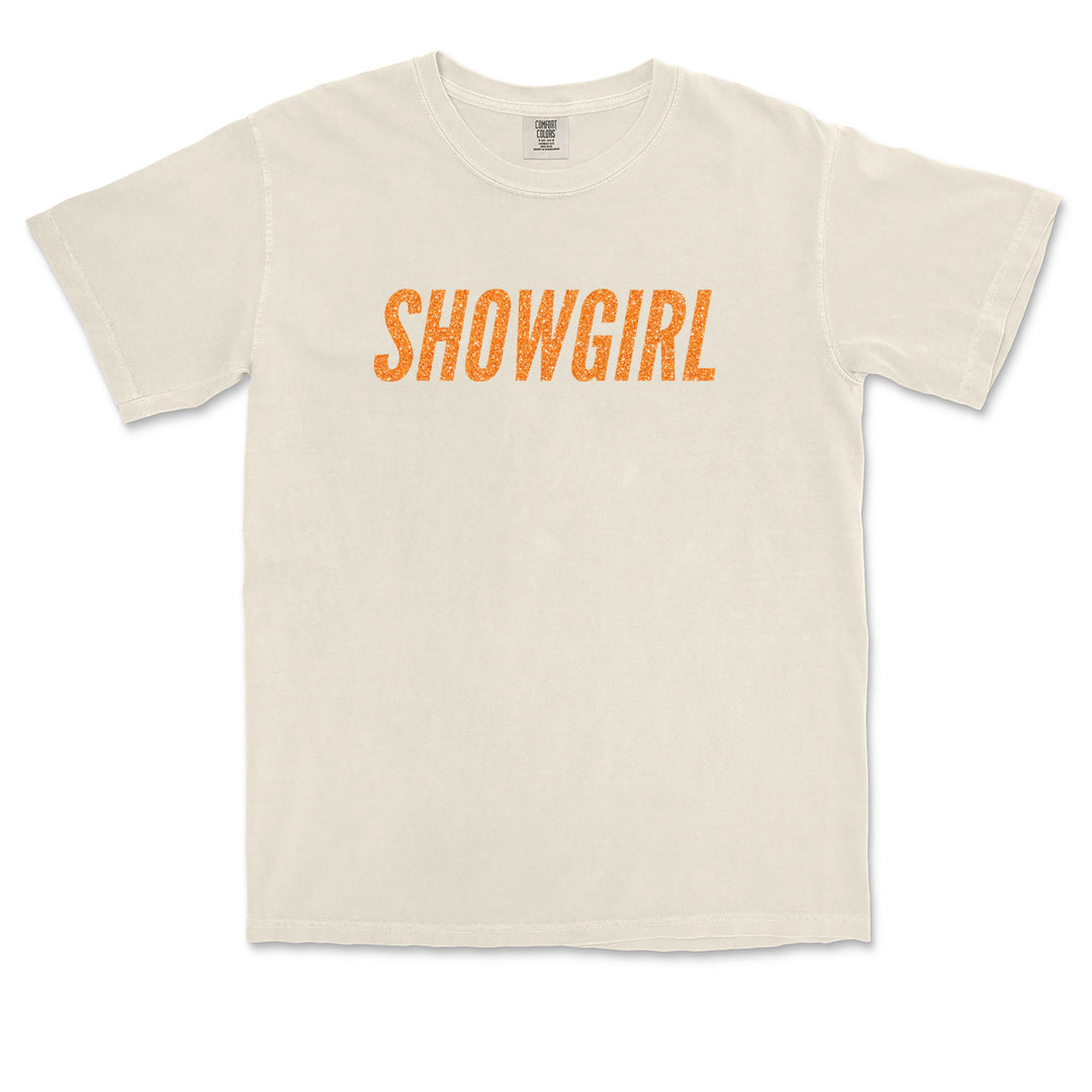 Showgirl Orange Glitter Vintage Soft Unisex T-shirt 