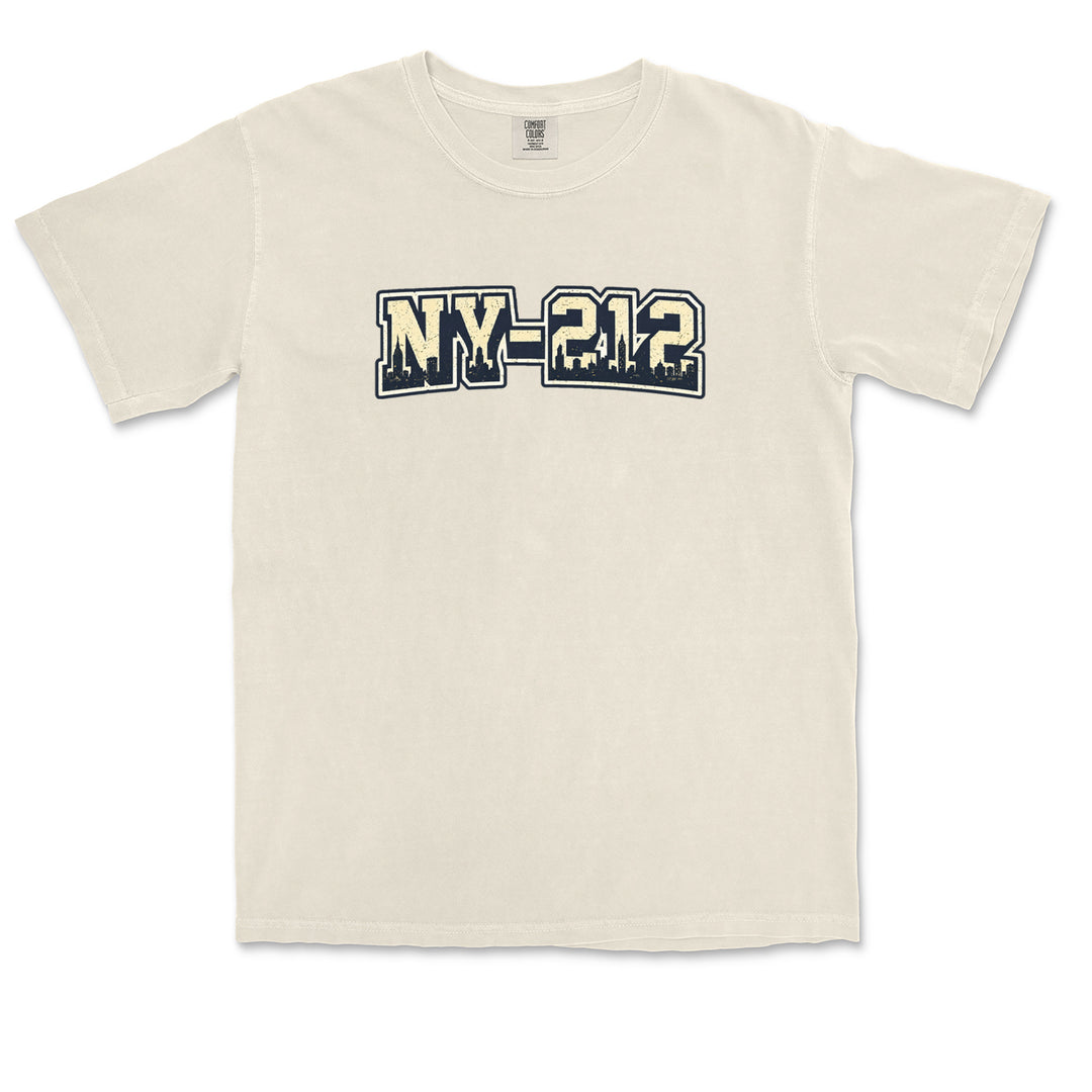 New York City 212 Area Code Skyline  Vintage Soft Unisex T-shirt 