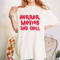 Horror Movies and Chill Vintage Soft Unisex T-shirt 