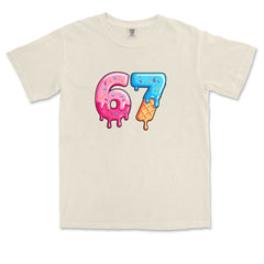 67 Dripping Ice Cream Donut Melt Vintage Soft Unisex T-shirt 