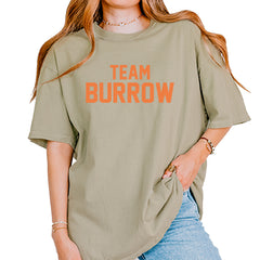Team Burrow Cincinnati Vintage Soft Unisex T-shirt Khaki