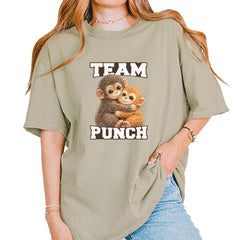 Team Punch Panchi-kun Monkey Vintage Soft Unisex T-shirt Khaki
