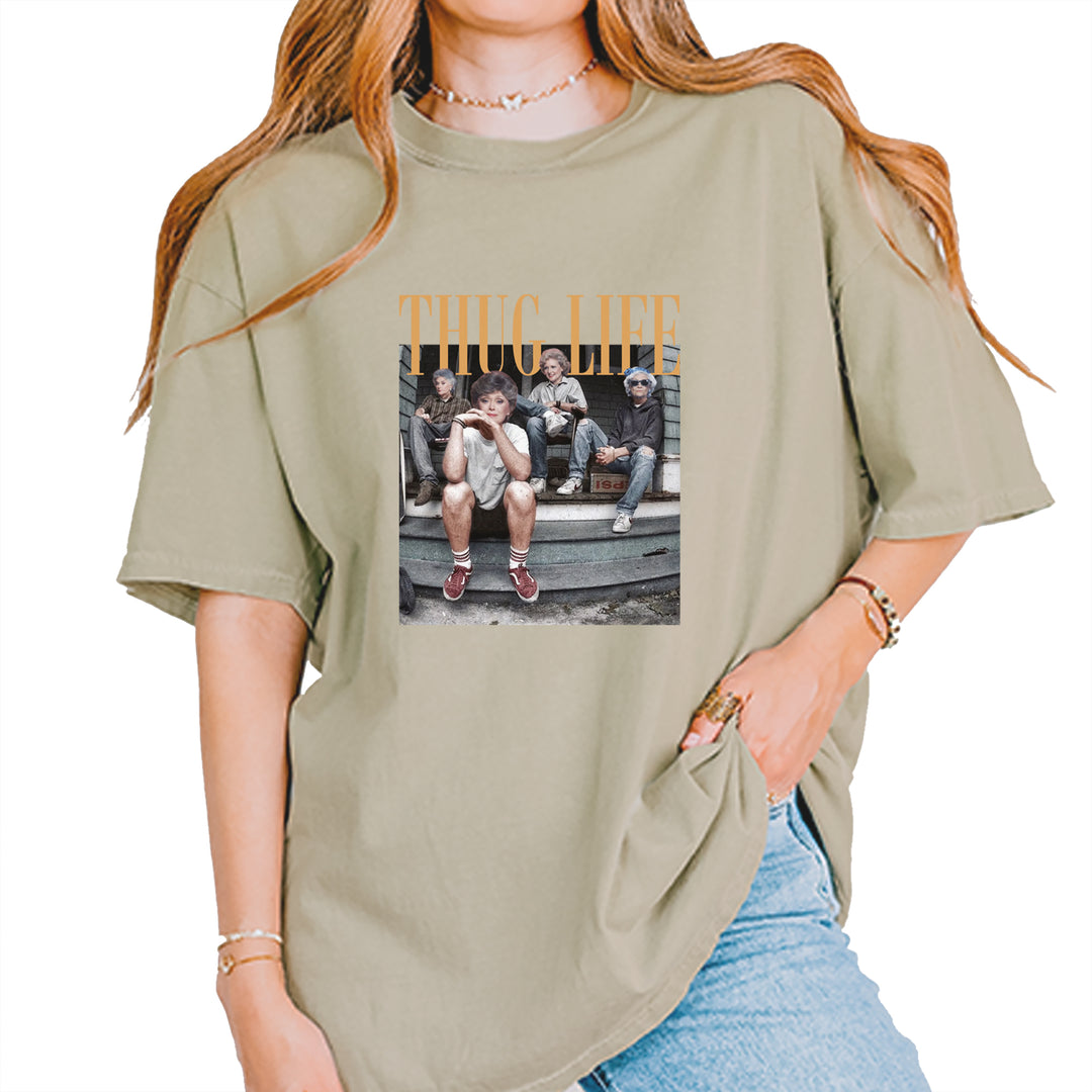 Golden Girls Thug Life Street Vintage Soft Unisex T-shirt Khaki