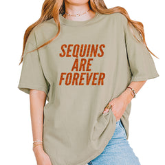 Sequins Are Forever Retro Glam Vintage Soft Unisex T-shirt Khaki