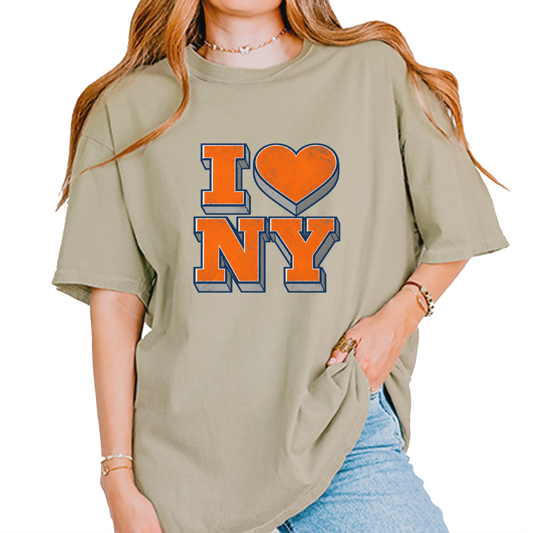 New York City Pride Heart Vintage Soft Unisex T-shirt Khaki
