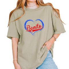 Benito Heart Puerto Rico Vintage Soft Unisex T-shirt Khaki
