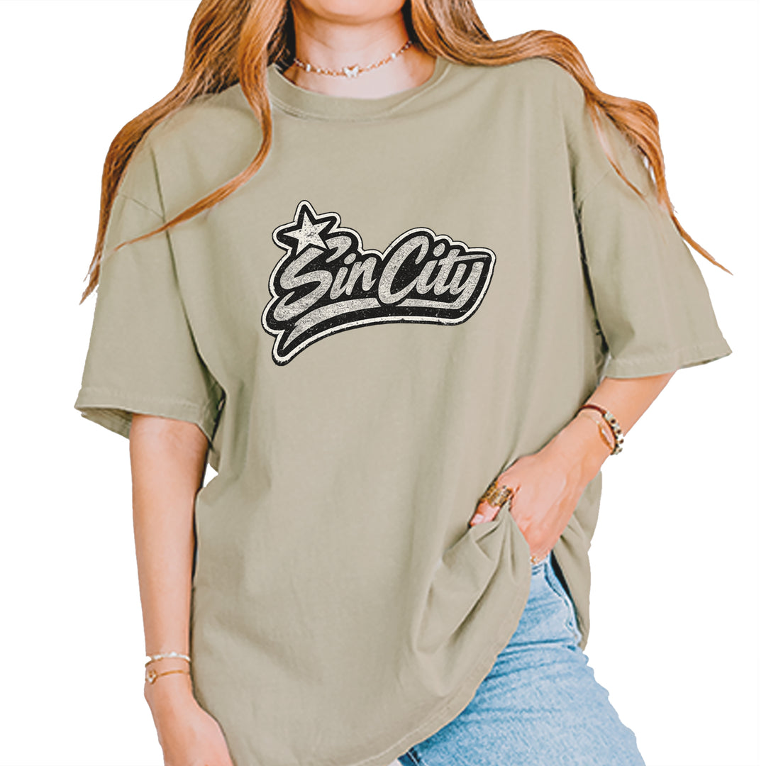 Sin City Vegas Retro Vintage Vintage Soft Unisex T-shirt Khaki