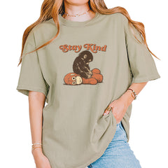 Punch Stay Kind Macaque Vintage Soft Unisex T-shirt Khaki