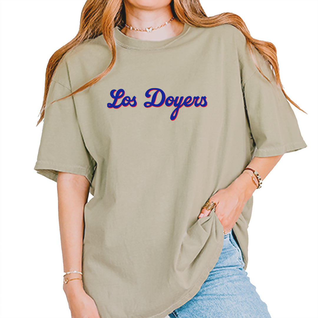 Los Doyers LA Baseball Vintage Soft Unisex T-shirt Khaki