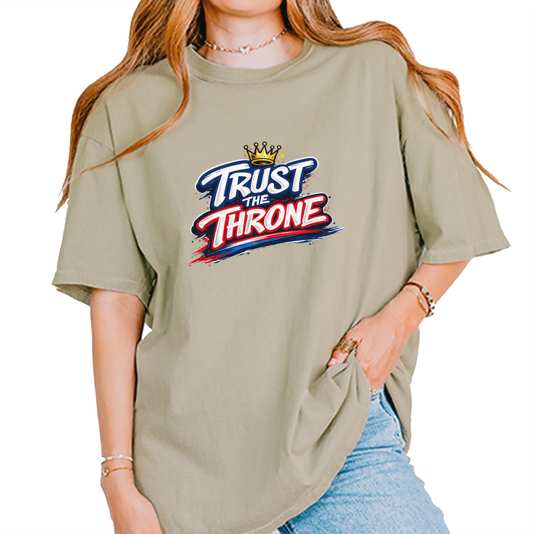 Trust The Throne Crown Philly Hoops Vintage Soft Unisex T-shirt Khaki