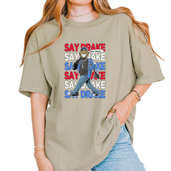 Say Drake Smiling Meme Mustard Vintage Soft Unisex T-shirt Khaki