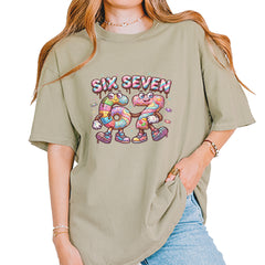 67 Candy Swirl Meme Vintage Soft Unisex T-shirt Khaki