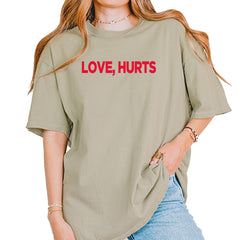 Love Hurts Vintage Soft Unisex T-shirt Khaki