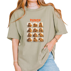 Punch Play Hard Love Harder Vintage Soft Unisex T-shirt Khaki