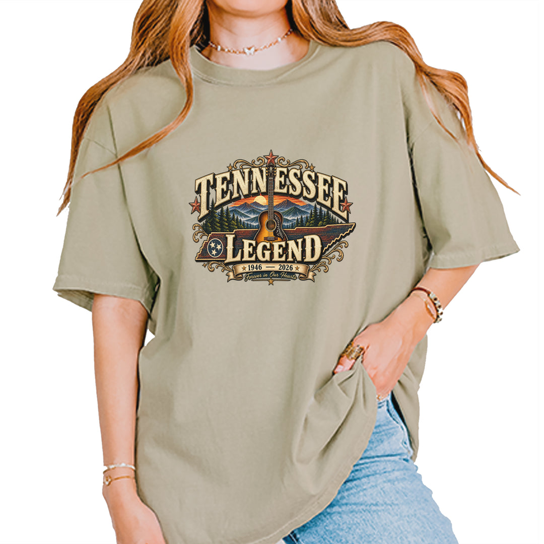 Tennessee Legend Country Music Dolly Vintage Soft Unisex T-shirt Khaki