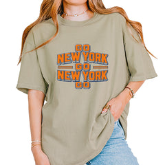 Go New York Go Basketball Vintage Soft Unisex T-shirt Khaki