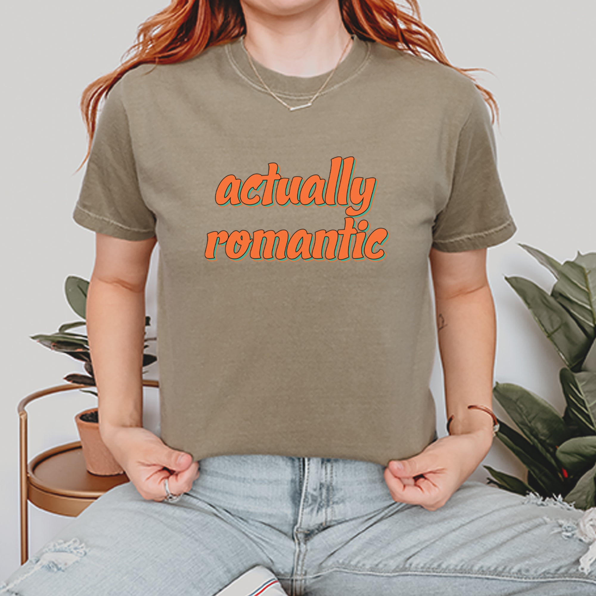 Actually Romantic Vintage Soft Unisex T-shirt 