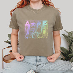 Spooky Season Cute Pastel Halloween Design Vintage Soft Unisex T-shirt 