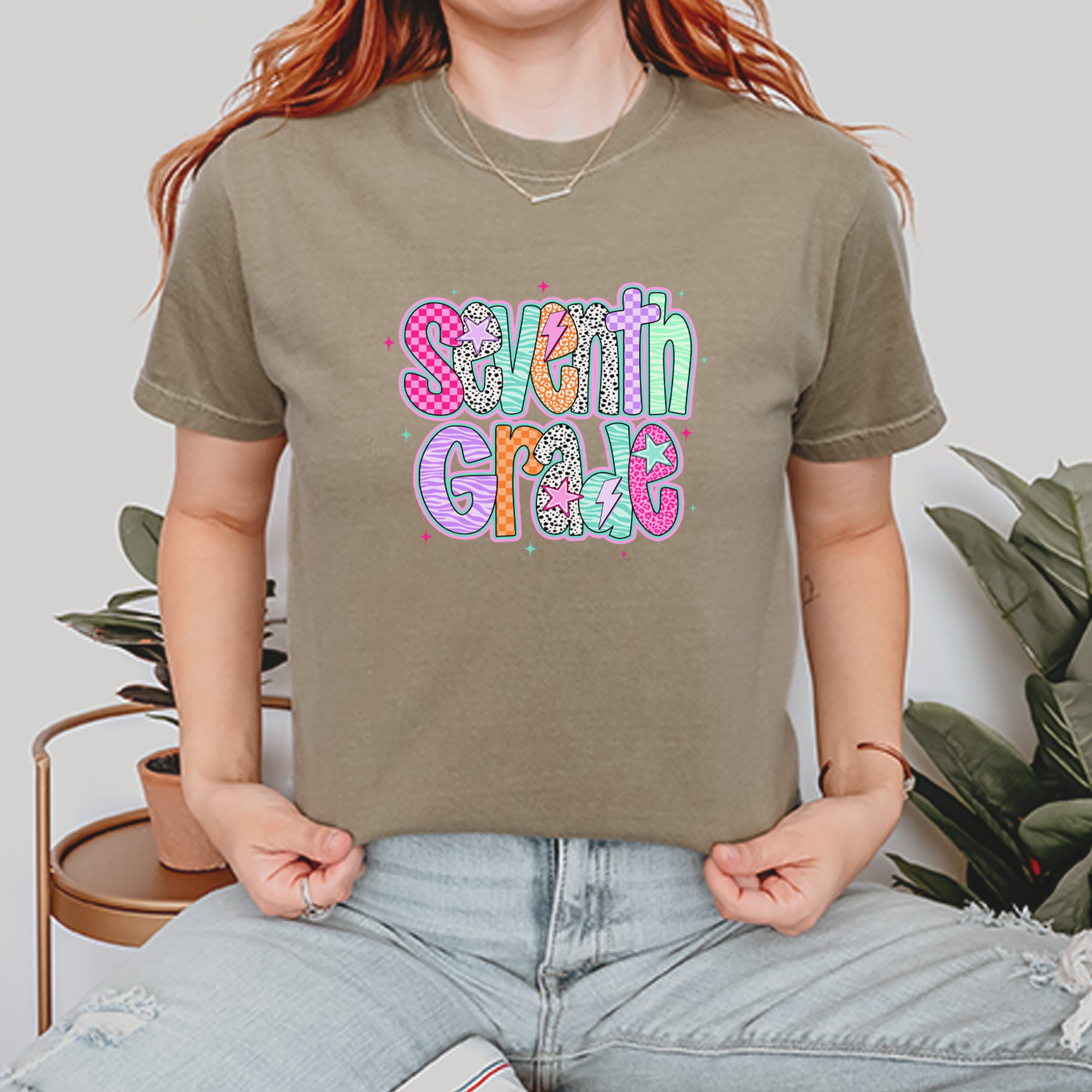 Seventh Grade Swagger Colorful Back to School Vintage Soft Unisex T-shirt 