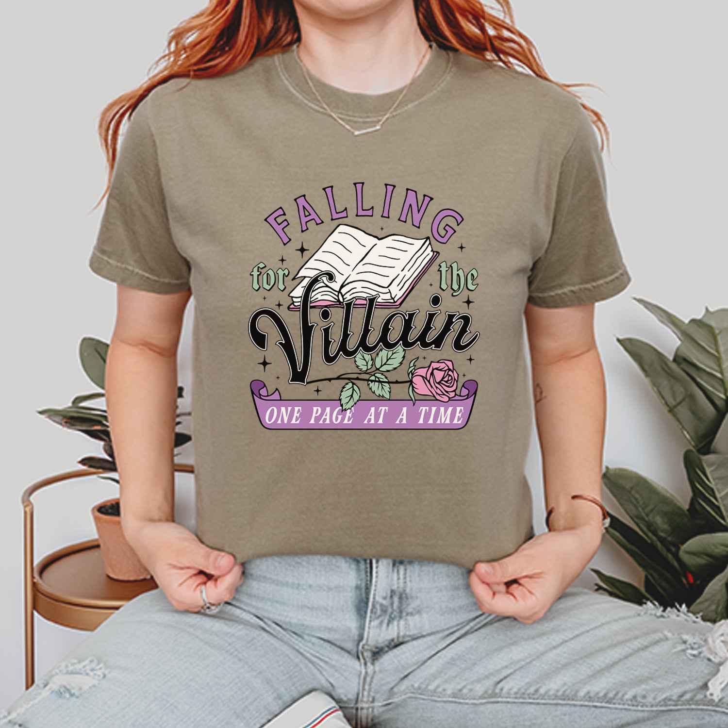 Falling For The Villain One Page At A Time Vintage Soft Unisex T-shirt 