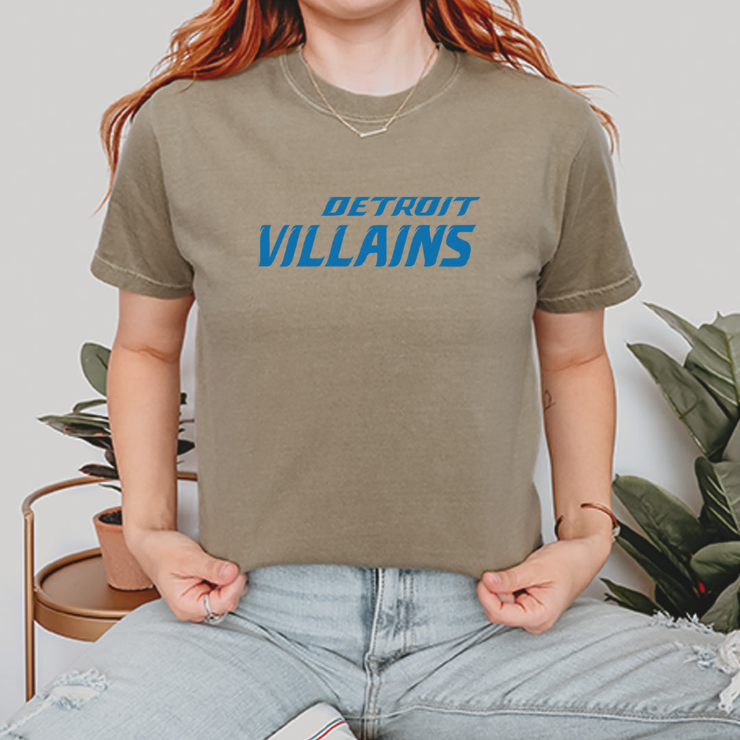 Detroit Villains Grit Football Vintage Soft Unisex T-shirt 