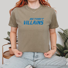 Detroit Villains Grit Football Vintage Soft Unisex T-shirt 