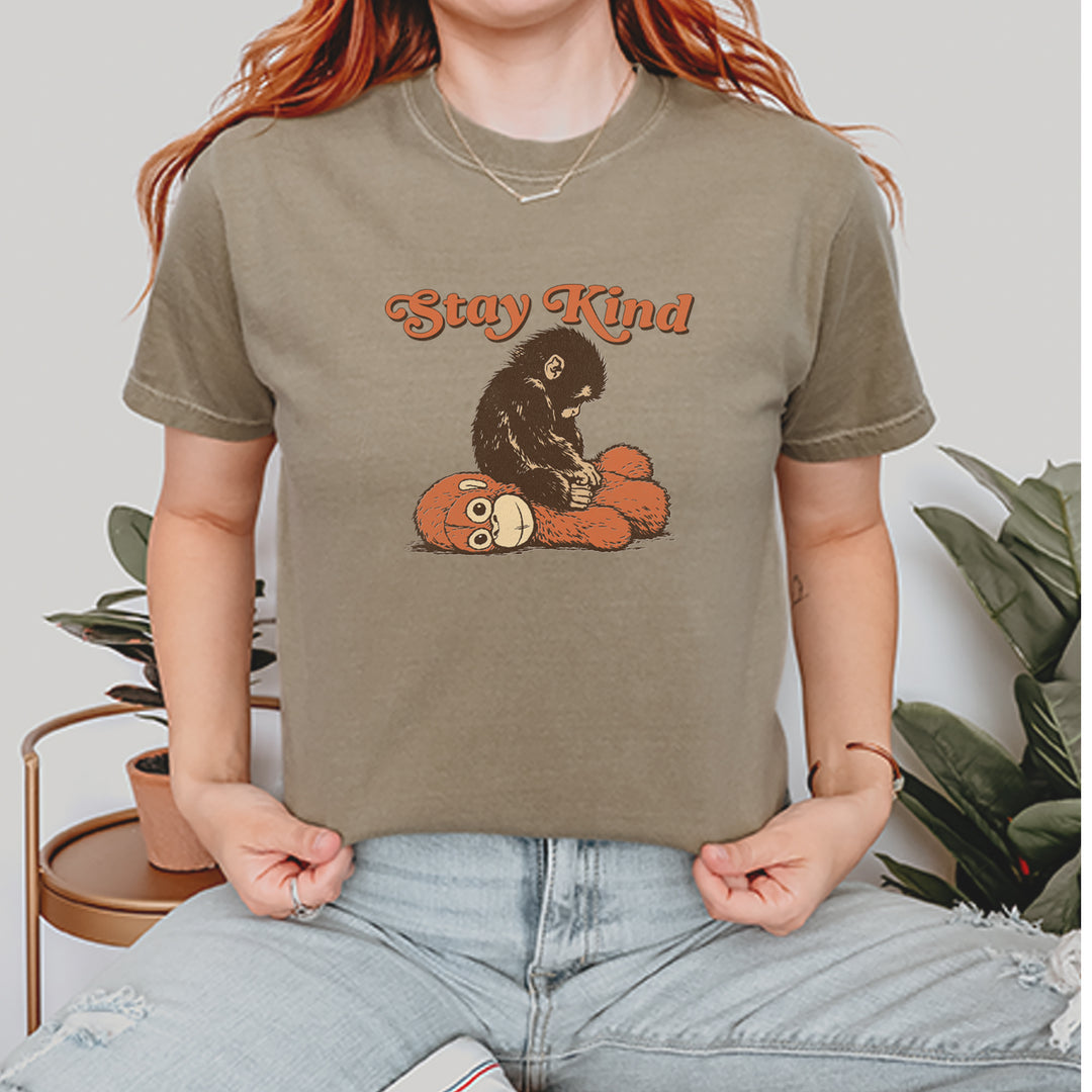 Punch Stay Kind Macaque Vintage Soft Unisex T-shirt 