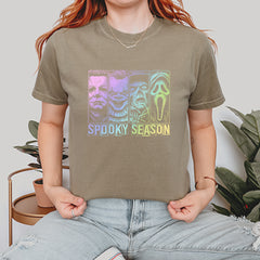 Spooky Season Horror Icons Halloween Vintage Soft Unisex T-shirt 