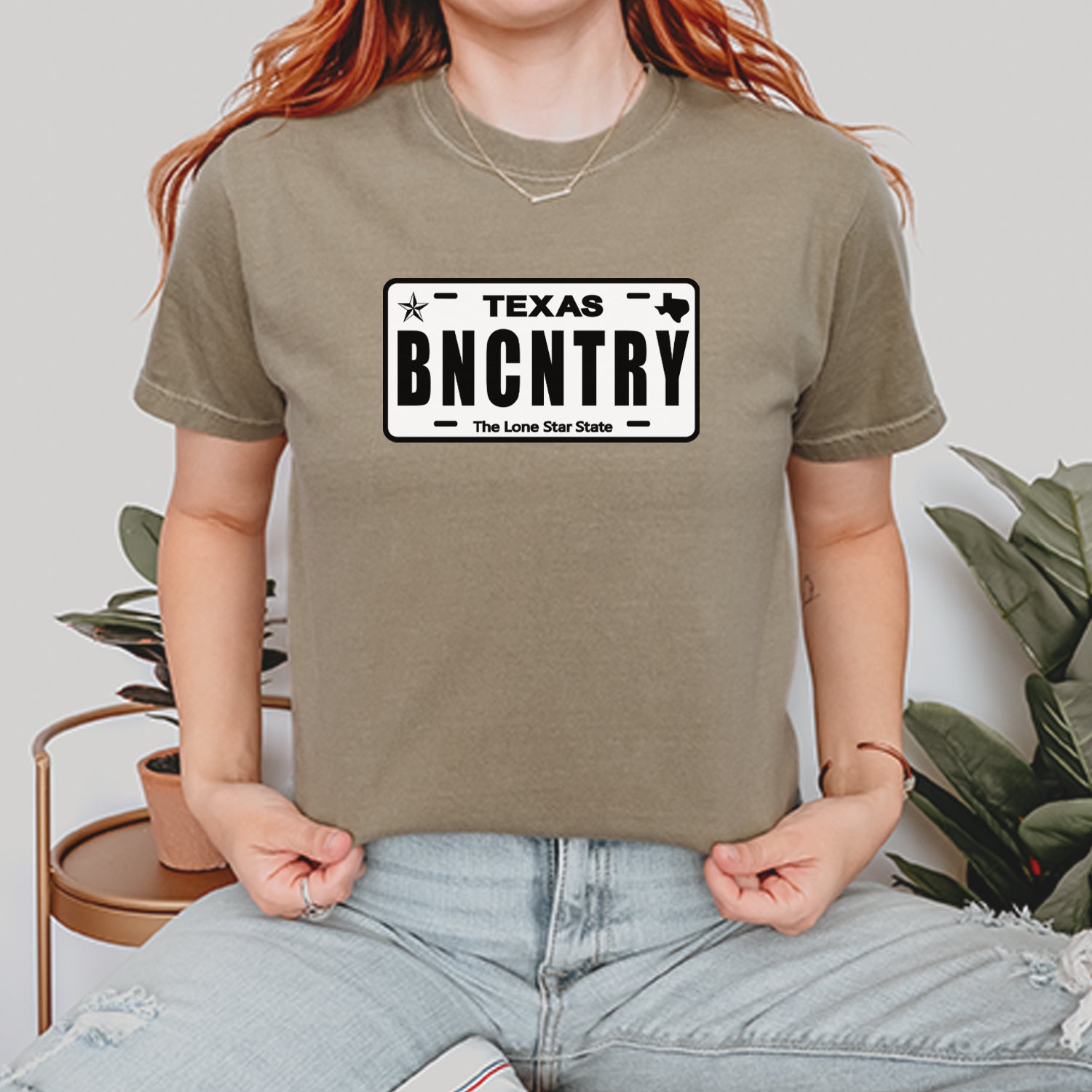 Texas License Plate BNCNTRY Vintage Soft Unisex T-shirt 