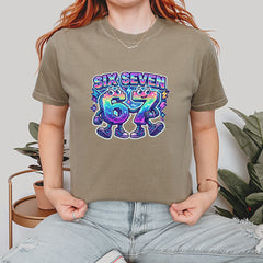 Six Seven 67 Retro Pixel Buddies Vintage Soft Unisex T-shirt 