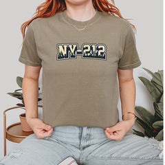 New York City 212 Area Code Skyline  Vintage Soft Unisex T-shirt 