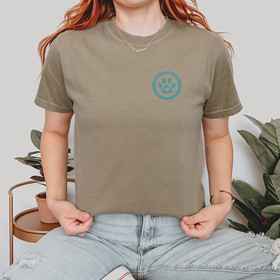TLC To Love a Canine Dog Rescue Teal Vintage Soft Unisex T-shirt 
