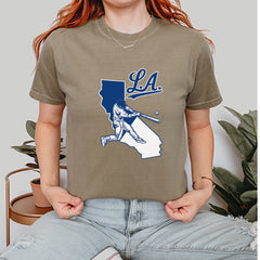 Los Angeles Baseball Batter Up Vintage Soft Unisex T-shirt 