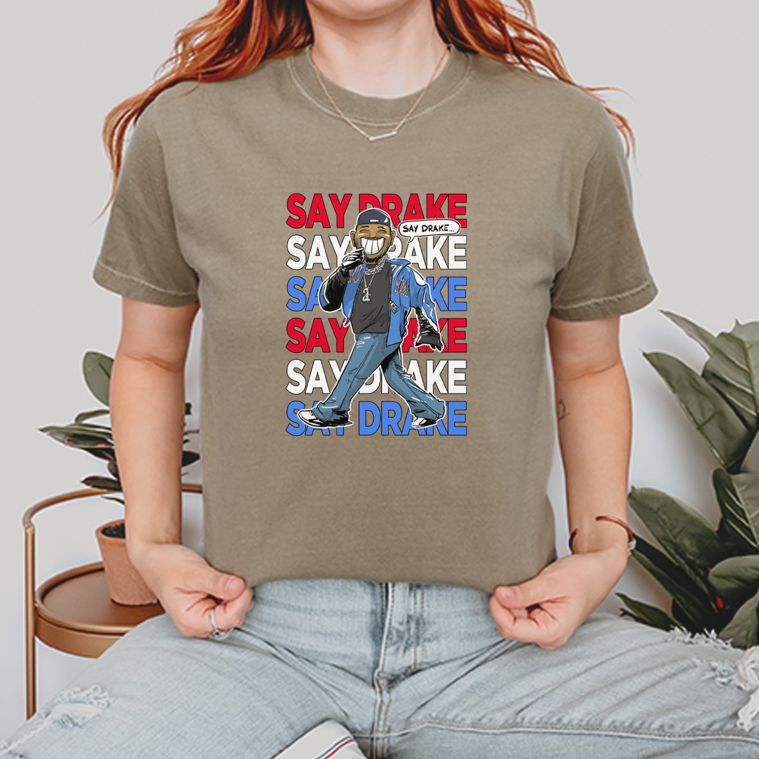 Say Drake Smiling Meme Mustard Vintage Soft Unisex T-shirt 