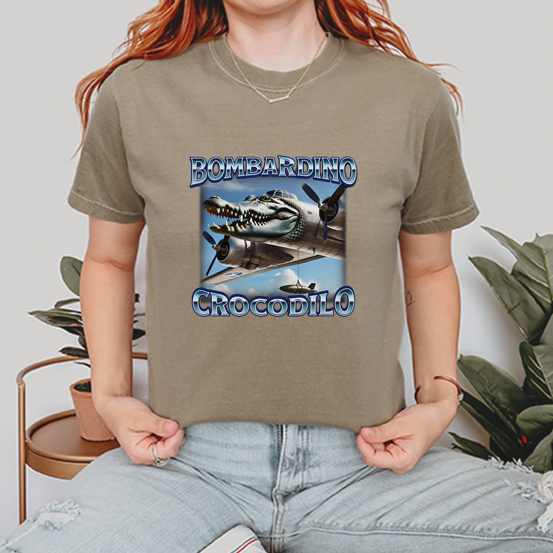 Bombardino Crocodilo Brainrot Vintage Soft Unisex T-shirt 