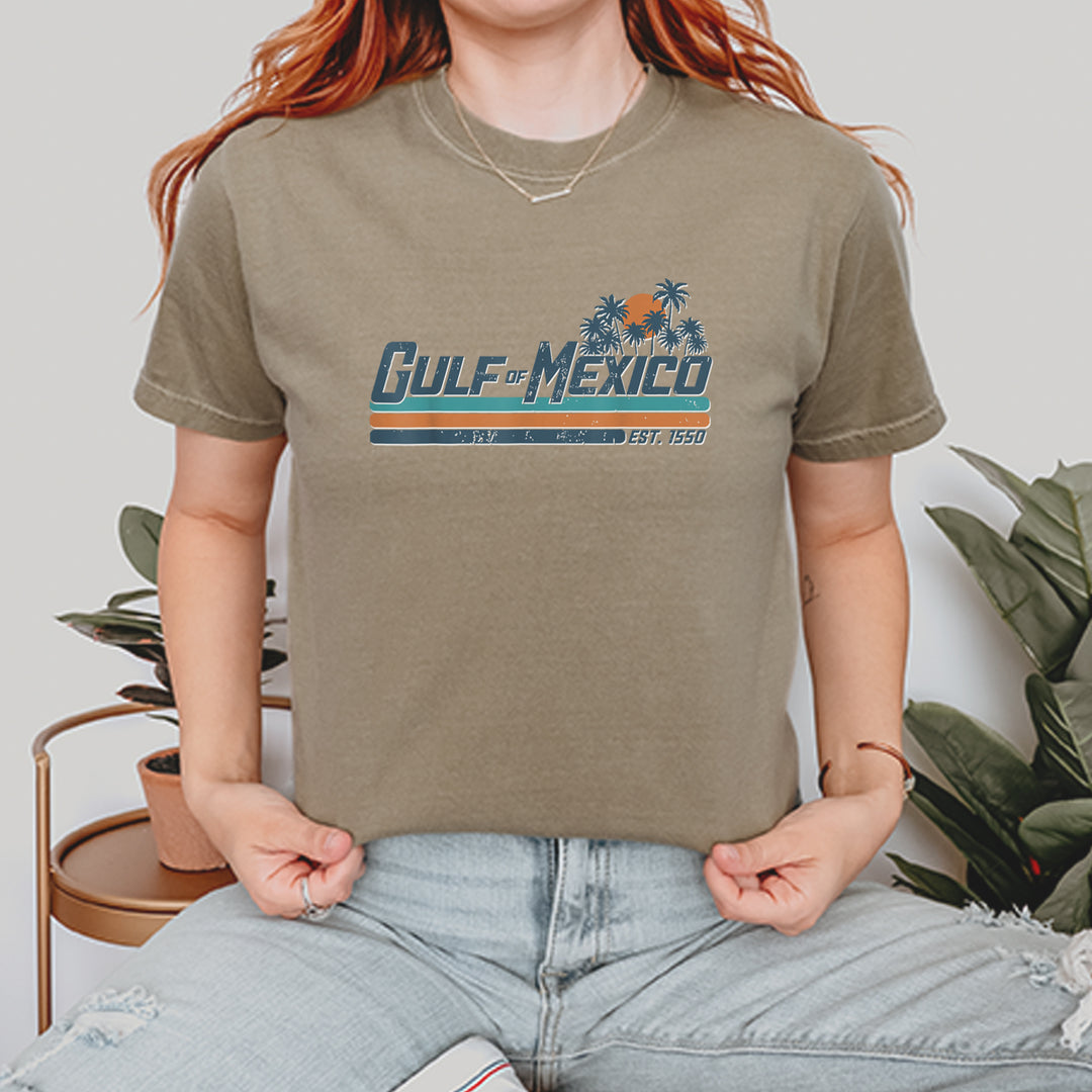 Gulf Of Mexico Established Year 1550 Vintage Soft Unisex T-shirt 